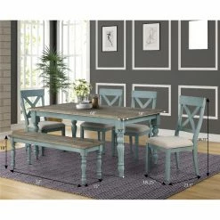 Best reviews of 🤩 Casual Dining Sets Roundhill Furniture Prato 6 Piece Dining Table Set 🎁 -Kitchen Sales Store detail7ROUN523