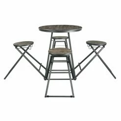 New ✨ Round Acme Furniture Blaze 5 Piece Counter Height Dining Table Set ⌛ 11 New ✨ Round Acme Furniture Blaze 5 Piece Counter Height Dining Table Set ⌛ -Kitchen Sales Store detailACM3795