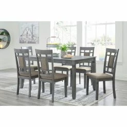 Cheapest 🤩 Rectangle Signature Design By Ashley Jayemyer 7 Piece Rectangular Dining Room Table Set ✔️ -Kitchen Sales Store detailASHY7105