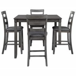 Best Sale 🤩 Signature Design By Ashley Bridson 5 Piece Square Counter Table Set 🔔 -Kitchen Sales Store detailASHY7110