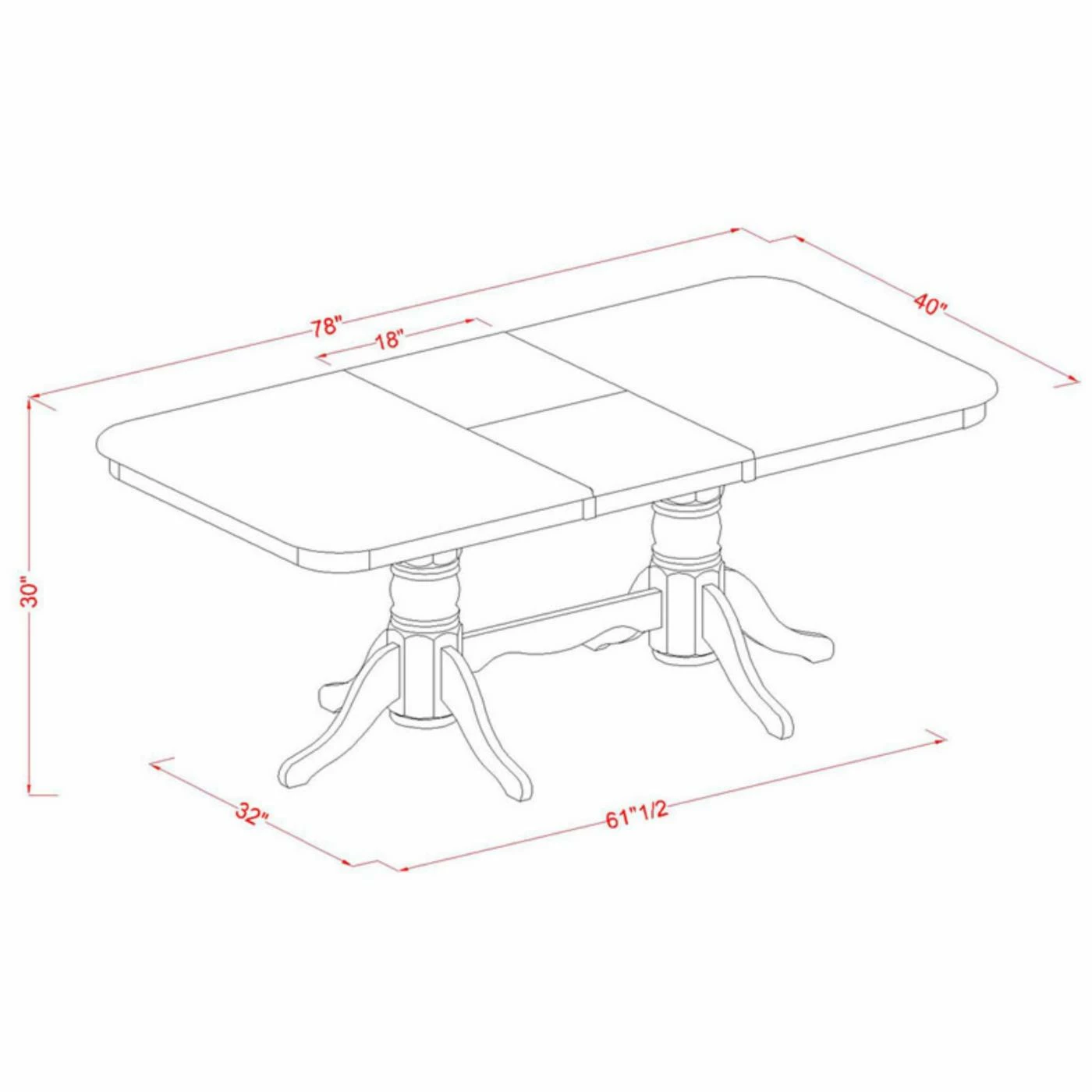 Cheapest ๐ Rectangle East West Furniture Napoleon NAIP9 Nine Piece Extension Dining Table Set ๐ 5 Cheapest ๐ Rectangle East West Furniture Napoleon NAIP9 Nine Piece Extension Dining Table Set ๐ - Image 3