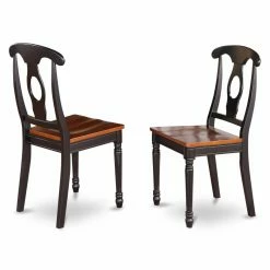 Best Pirce ❤️ Round East West Furniture Sudbury 5 Piece Dual Drop Leaf Dining Table Set With Keyhole Chairs ❤️ -Kitchen Sales Store detailEASE1437