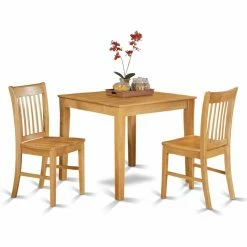 Best Sale 🛒 Square East West Furniture 3 Piece Slat Back Breakfast Nook Dining Table Set 👏 14 Best Sale 🛒 Square East West Furniture 3 Piece Slat Back Breakfast Nook Dining Table Set 👏 -Kitchen Sales Store detailEASE645