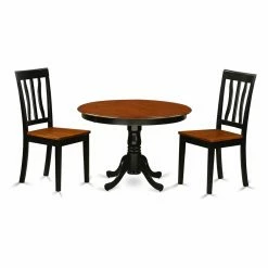 Wholesale 🎉 Round East West Furniture Hartland 3 Piece Splat Back Dining Table Set ❤️ 11 Wholesale 🎉 Round East West Furniture Hartland 3 Piece Splat Back Dining Table Set ❤️ -Kitchen Sales Store detailEASE697