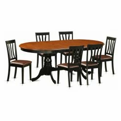 Best reviews of 🎁 Oval East West Furniture Plainville 7 Piece Splat Back Dining Table Set ⭐ -Kitchen Sales Store detailEASE932