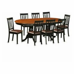 Discount ๐ Oval East West Furniture Plainville 9 Piece Splat Back Dining Table Set ๐ 8 Discount ๐ Oval East West Furniture Plainville 9 Piece Splat Back Dining Table Set ๐ -Kitchen Sales Store detailEASE933