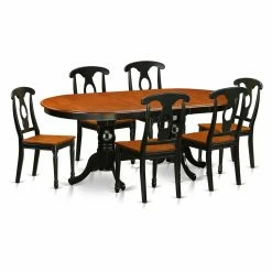 Best Sale ✨ Oval East West Furniture Plainville 7 Piece Keyhole Dining Table Set 🎁 -Kitchen Sales Store detailEASE941