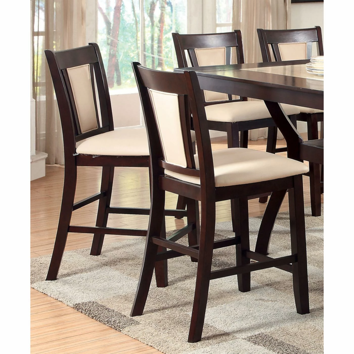 Cheapest 🎁 Square Furniture Of America Mullican 9 Piece Counter Height Display Top Ivory Dining Set 🥰 5 Cheapest 🎁 Square Furniture Of America Mullican 9 Piece Counter Height Display Top Ivory Dining Set 🥰 - Image 3