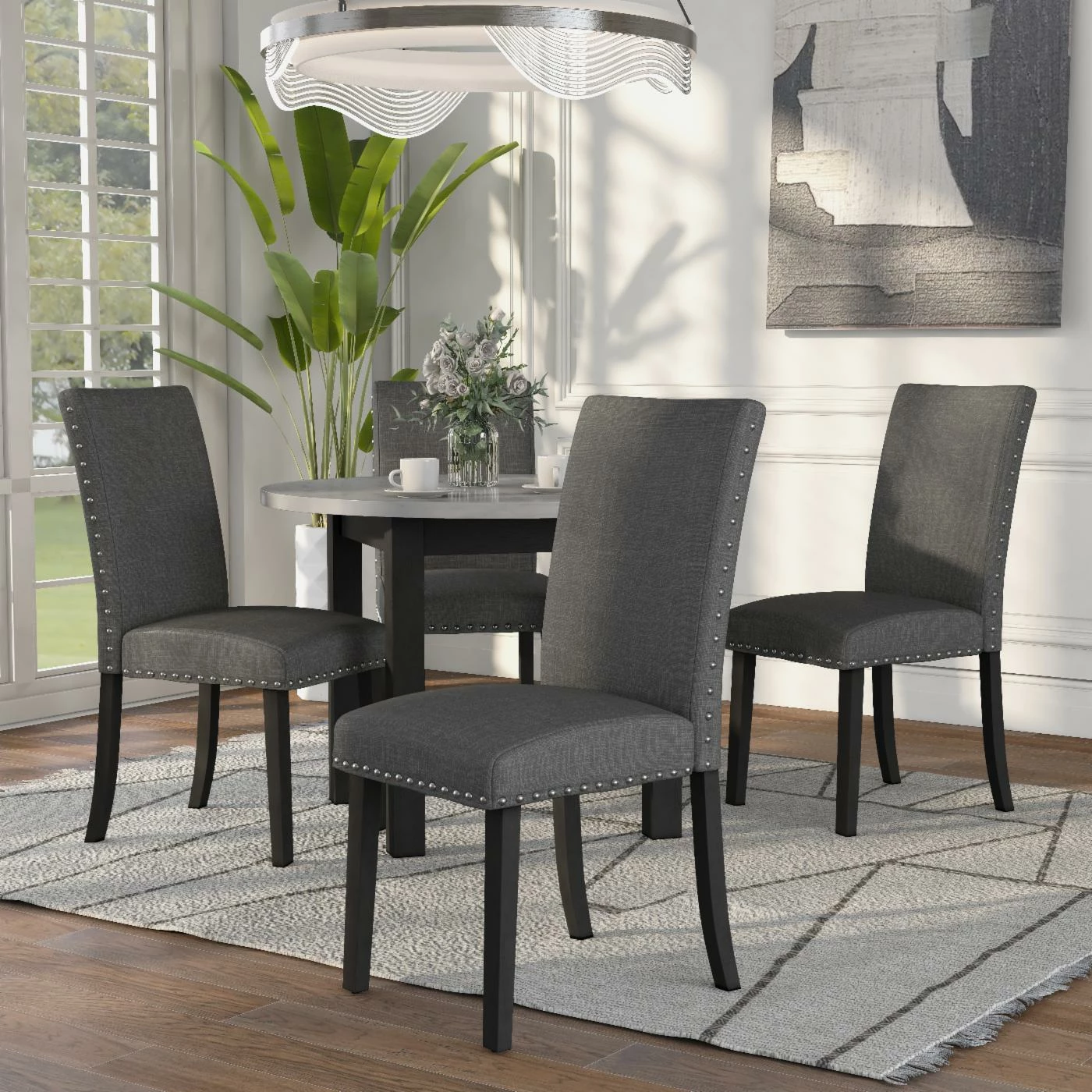 Cheap ❤️ Furniture Of America Taswell 5-Piece Round Dining Table Set ✨ 5 Cheap ❤️ Furniture Of America Taswell 5-Piece Round Dining Table Set ✨ - Image 3