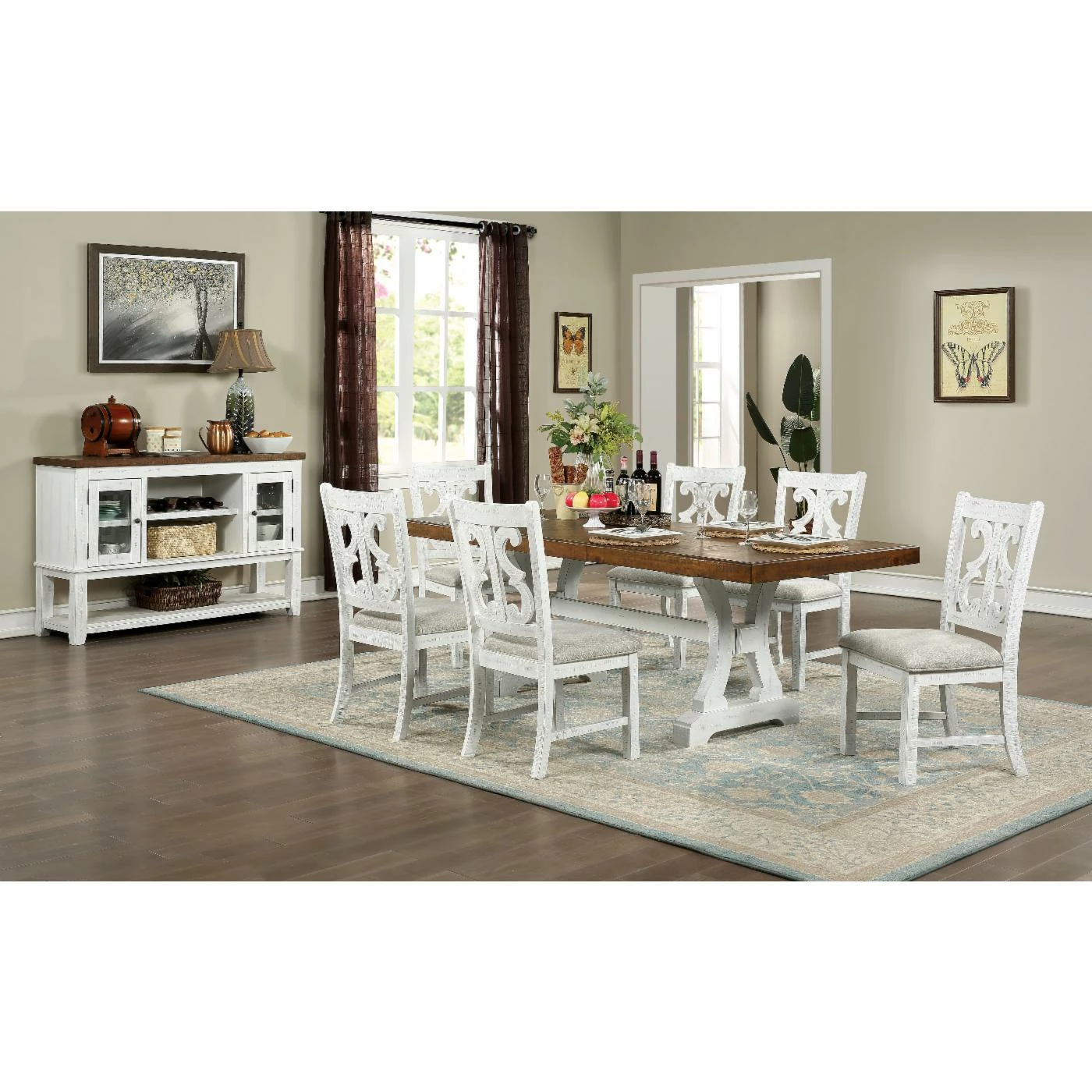 Cheap 🎉 Rectangle Furniture Of America Mudd Transitional 7-Piece Dining Set 😀 5 Cheap 🎉 Rectangle Furniture Of America Mudd Transitional 7-Piece Dining Set 😀 - Image 3
