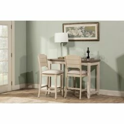 Flash Sale 🔔 Rectangle Hillsdale Clarion 3 Piece Counter Dining Set With Open Back Stools 🥰 -Kitchen Sales Store detailHL4997