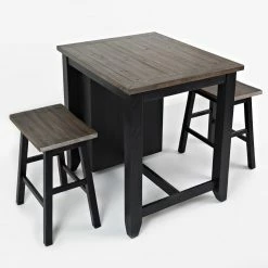 Discount 👏 Rectangle Jofran Madison County 3 Piece Counter Height Dining Set 🔔 -Kitchen Sales Store detailJSI1771