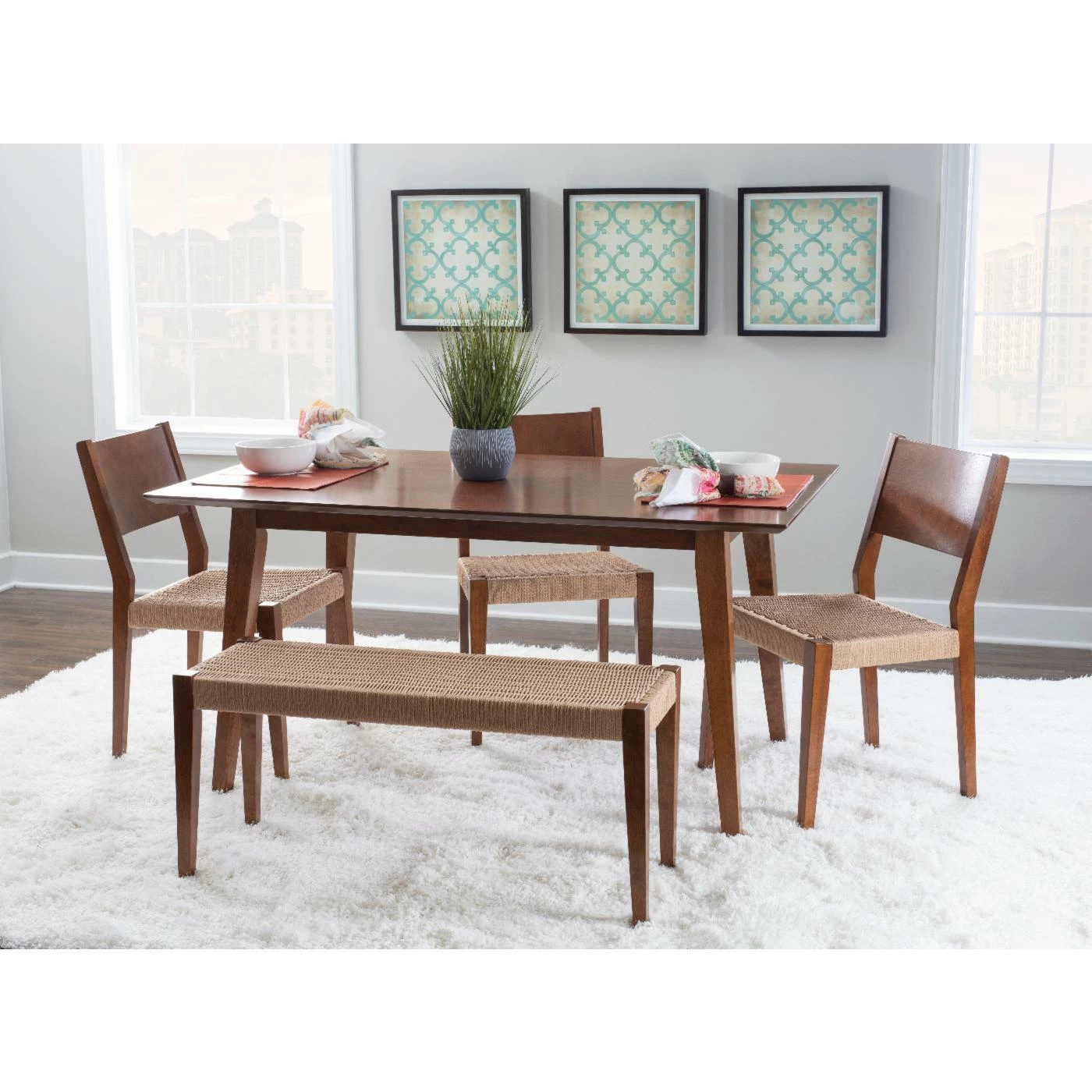 Cheap โจ Rectangle Powell Cadence 6-Piece Dining Set - Brown ๐งจ 4 Cheap โจ Rectangle Powell Cadence 6-Piece Dining Set - Brown ๐งจ - Image 2