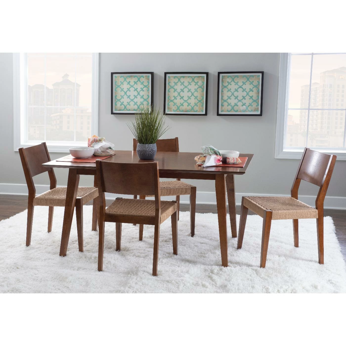 Discount π Rectangle Powell Cadence 5-Piece Dining Set - Brown π₯ 4 Discount π Rectangle Powell Cadence 5-Piece Dining Set - Brown π₯ - Image 2