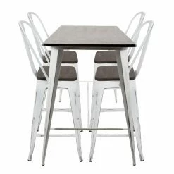 Promo 😉 Rectangle LumiSource Oregon 5 Piece High Back Counter Dining Table Set 🔥 8 Promo 😉 Rectangle LumiSource Oregon 5 Piece High Back Counter Dining Table Set 🔥 -Kitchen Sales Store detailLUS1143