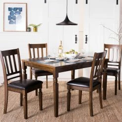 Brand new 🥰 Rectangle Safavieh Kodiak 5 Piece Dining Table Set ✔️ -Kitchen Sales Store detailSAV9610