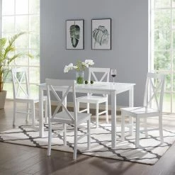 Flash Sale ❤️ Rectangle Manor Park 5 Piece Solid Wood Dining Set ⭐ -Kitchen Sales Store detailWAL824