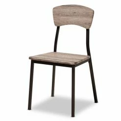 Outlet 👏 Rectangle Baxton Studio Marcus 5 Piece Dining Table Set ❤️ -Kitchen Sales Store detailWSI4876