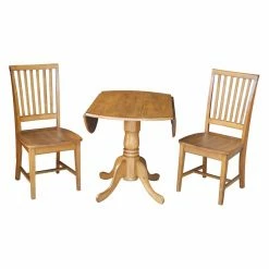 Wholesale ๐ฅฐ Round International Concepts Dual Drop Leaf 3 Piece Dining Table Set With Mission Chairs ๐ 7 Wholesale ๐ฅฐ Round International Concepts Dual Drop Leaf 3 Piece Dining Table Set With Mission Chairs ๐ -Kitchen Sales Store detailWWI623