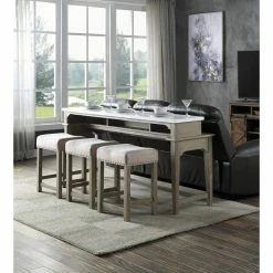 Coupon 👍 Rectangle Acme Furniture Wandella 4-Piece Counter Height Dining Set 💯 -Kitchen Sales Store inuseACM5408