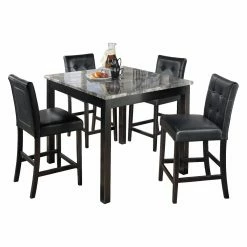 Hot Sale 🤩 Square Signature Design By Ashley Maysville 5 Piece Counter Height Dining Table Set 🎉 -Kitchen Sales Store inuseASHY2585