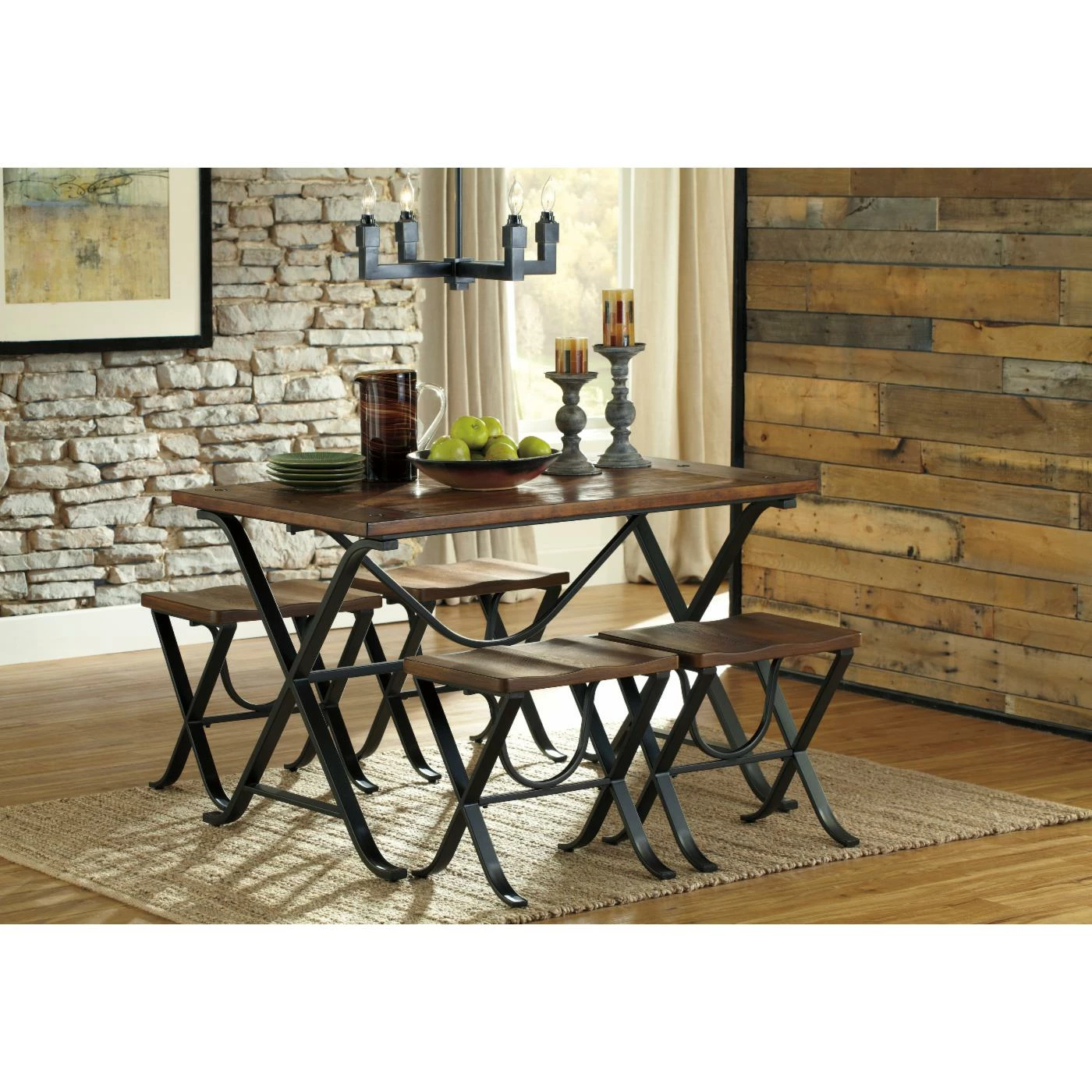 Outlet 🛒 Rectangle Signature Design By Ashley Freimore 5 Piece Rectangular Dining Room Table Set 🥰 4 Outlet 🛒 Rectangle Signature Design By Ashley Freimore 5 Piece Rectangular Dining Room Table Set 🥰 - Image 2
