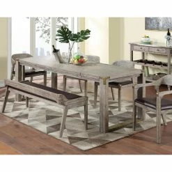 Wholesale 😍 Rectangle Boraam Montana 6pc Rectangular Extension Dining Table Set ⌛ -Kitchen Sales Store inuseBOR636