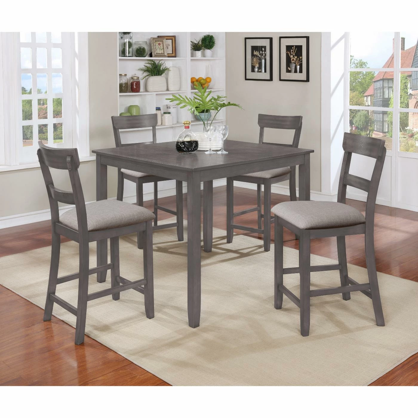 New π― Rectangle Crown Mark Henderson Fabric Rectangular 5 Piece Counter Height Dining Table Set β 4 New π― Rectangle Crown Mark Henderson Fabric Rectangular 5 Piece Counter Height Dining Table Set β - Image 2