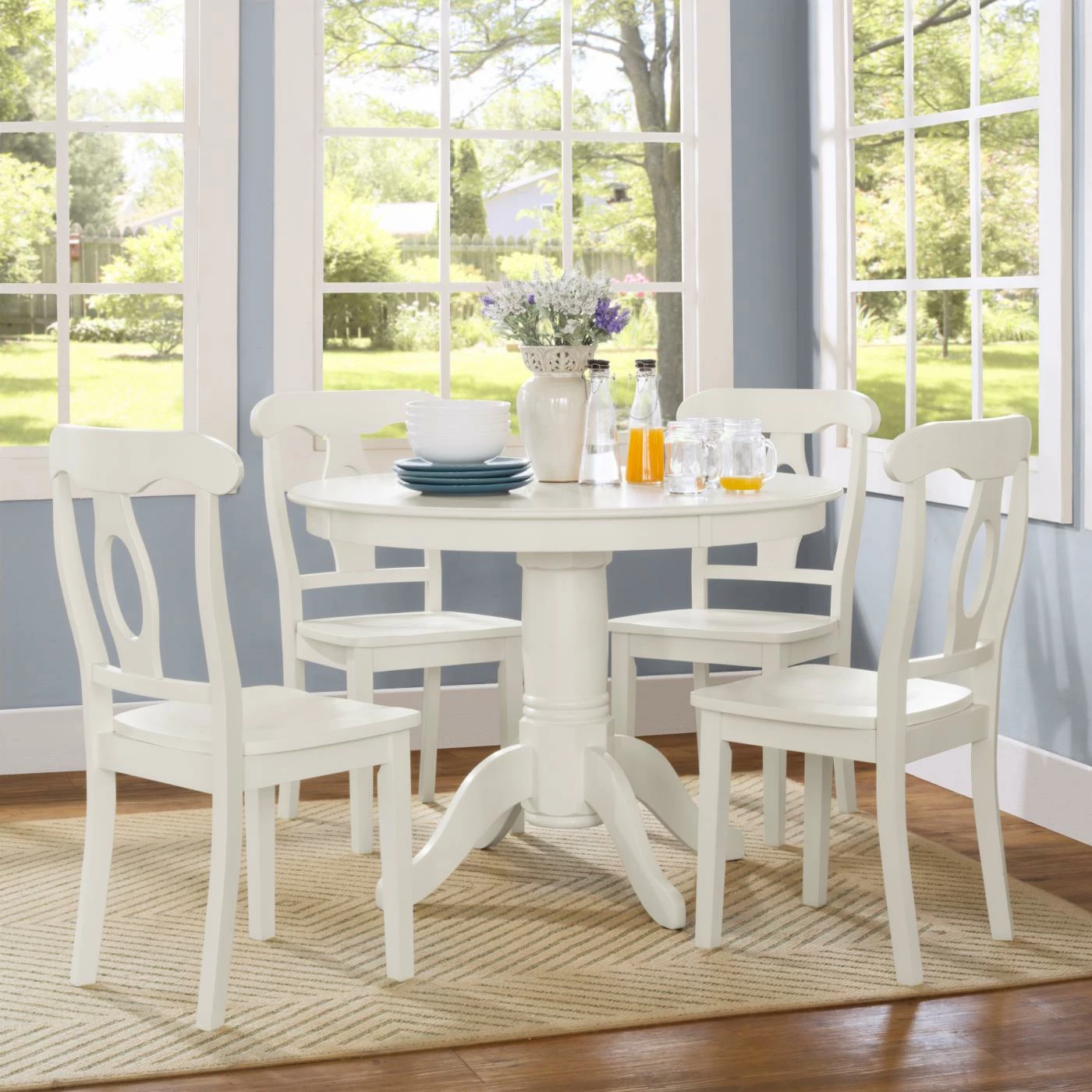 Promo ๐ Round Dorel Living Aubrey 5 Piece Pedestal Dining Set โจ 4 Promo ๐ Round Dorel Living Aubrey 5 Piece Pedestal Dining Set โจ - Image 2