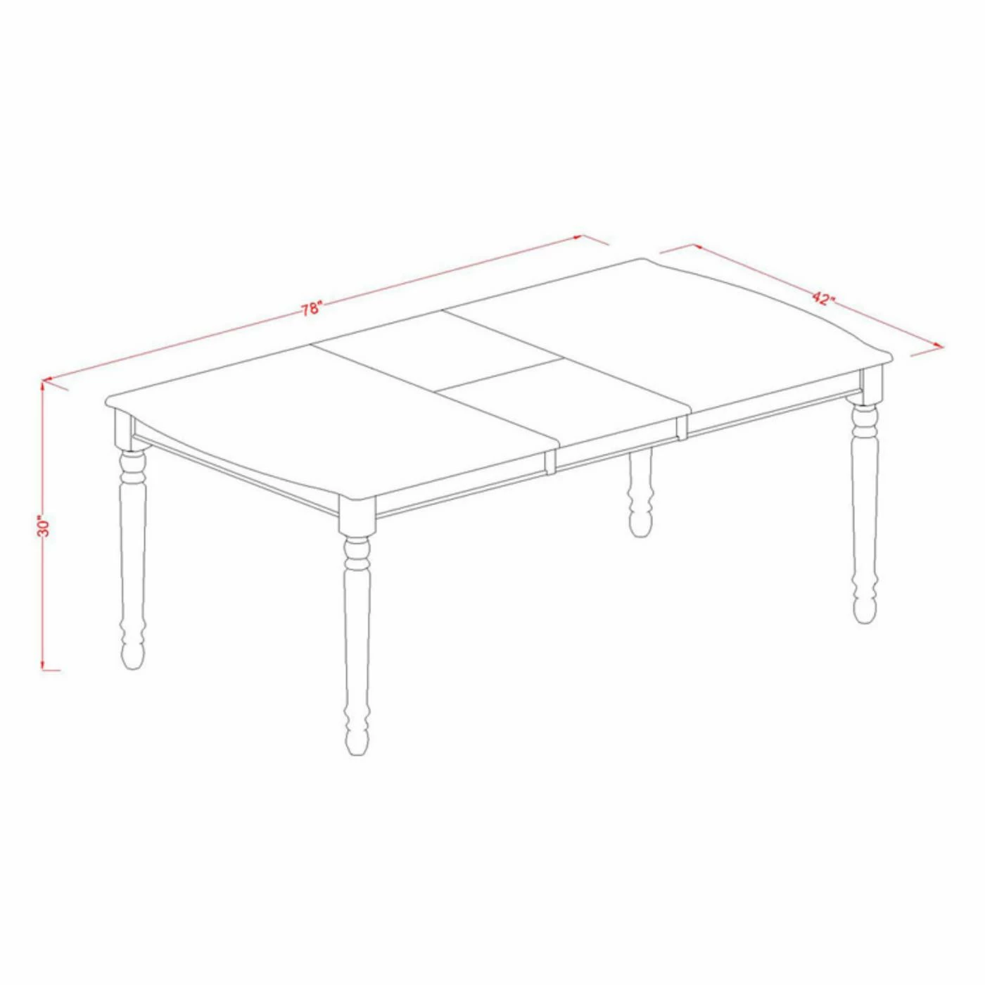 Hot Sale β Rectangle East West Furniture Dover DOQU7 Seven Piece Extension Dining Table Set π 4 Hot Sale β Rectangle East West Furniture Dover DOQU7 Seven Piece Extension Dining Table Set π - Image 2