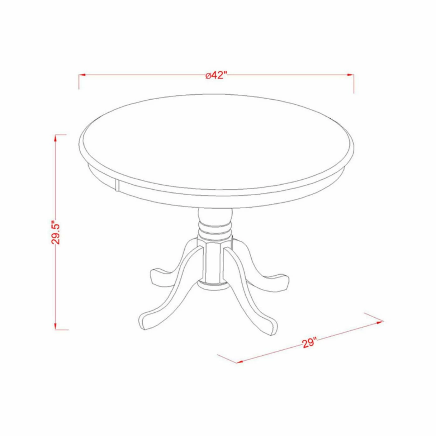 Budget 🔔 Casual Dining Sets East West Furniture Hartland HLIP3 Three Piece Round Pedestal Dining Table Set ✔️ 4 Budget 🔔 Casual Dining Sets East West Furniture Hartland HLIP3 Three Piece Round Pedestal Dining Table Set ✔️ - Image 2
