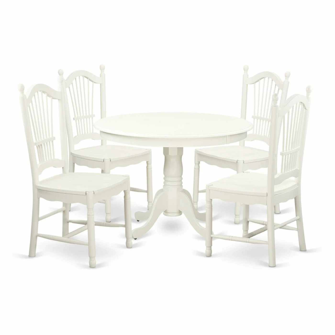 Flash Sale π Round East West Furniture Hartland 5 Piece Sheaf Back Dining Table Set π 4 Flash Sale π Round East West Furniture Hartland 5 Piece Sheaf Back Dining Table Set π - Image 2