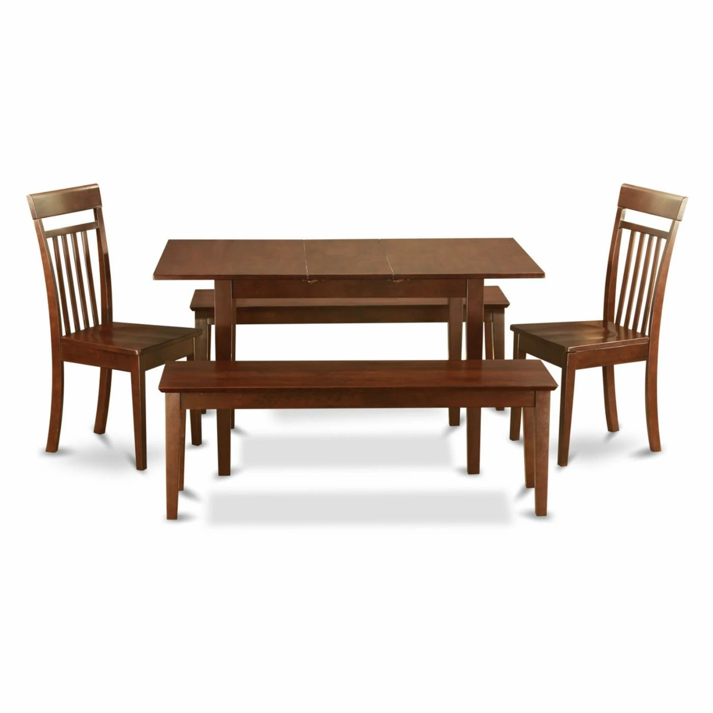 Coupon π Rectangle East West Furniture Norfolk 5 Piece Sheraton Dining Table Set With 2 Benches π 4 Coupon π Rectangle East West Furniture Norfolk 5 Piece Sheraton Dining Table Set With 2 Benches π - Image 2