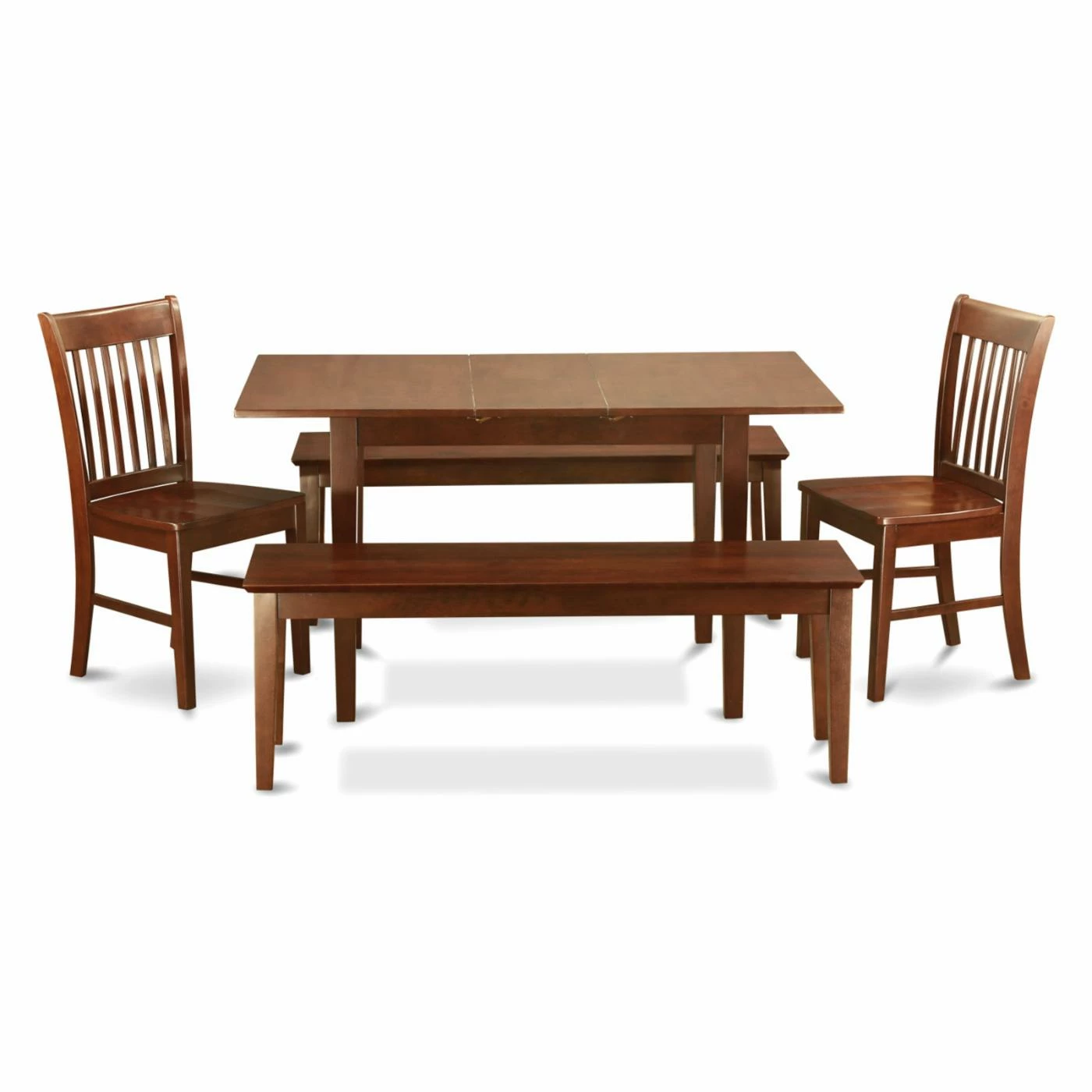 Top 10 π Rectangle East West Furniture Norfolk 5 Piece Slat Back Dining Table Set With 2 Benches π― 4 Top 10 π Rectangle East West Furniture Norfolk 5 Piece Slat Back Dining Table Set With 2 Benches π― - Image 2
