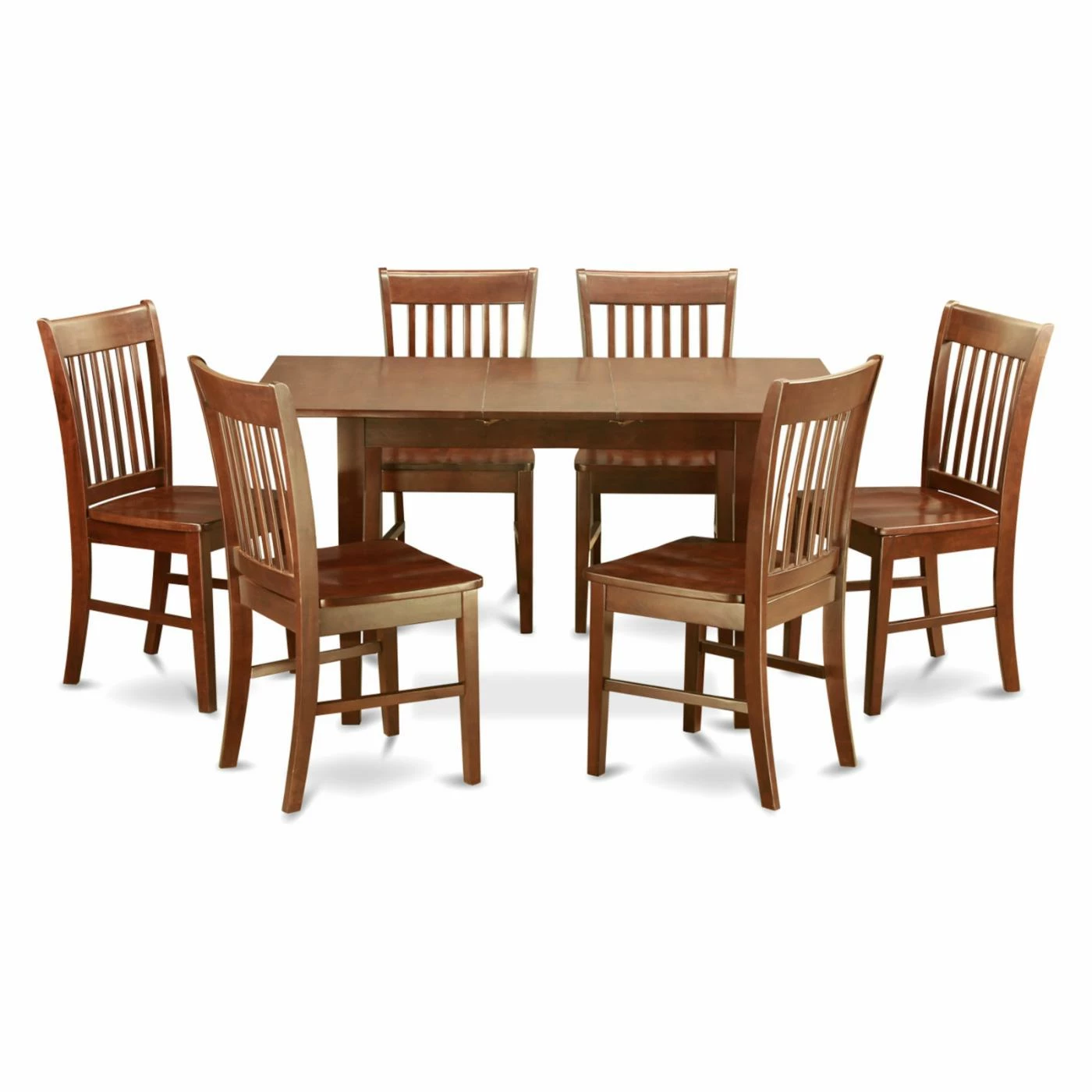 Wholesale ✨ Rectangle East West Furniture Norfolk 7 Piece Slat Back Dining Table Set ✨ 4 Wholesale ✨ Rectangle East West Furniture Norfolk 7 Piece Slat Back Dining Table Set ✨ - Image 2