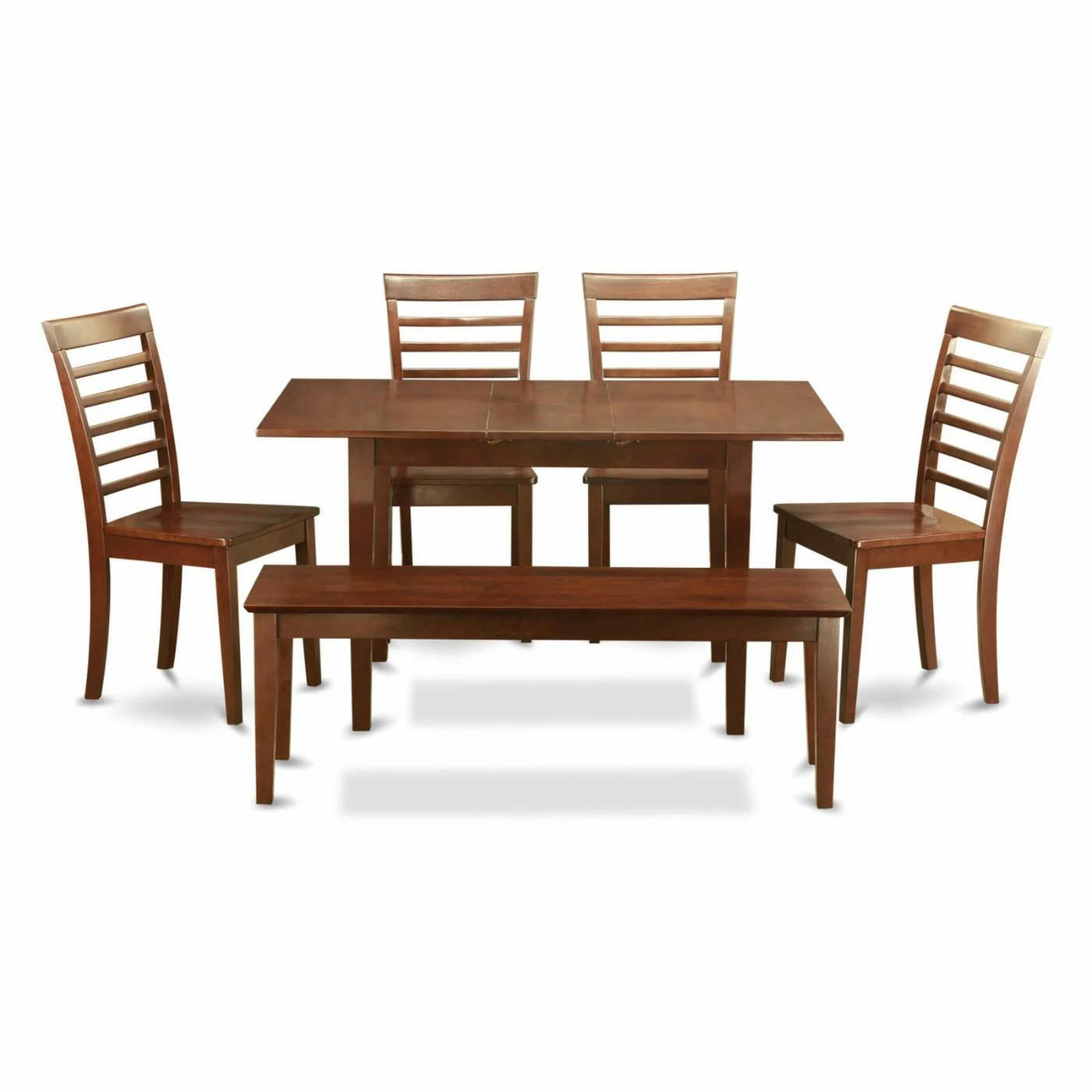 New ๐งจ Rectangle East West Furniture Norfolk 6 Piece Straight Ladder Back Dining Table Set โ 4 New ๐งจ Rectangle East West Furniture Norfolk 6 Piece Straight Ladder Back Dining Table Set โ - Image 2