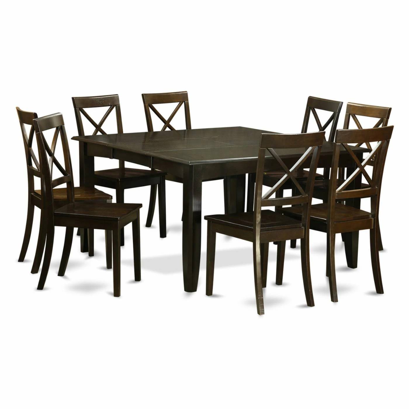 Promo ⭐ Square East West Furniture Parfait 9 Piece Cross Back Dining Table Set ✔️ 4 Promo ⭐ Square East West Furniture Parfait 9 Piece Cross Back Dining Table Set ✔️ - Image 2
