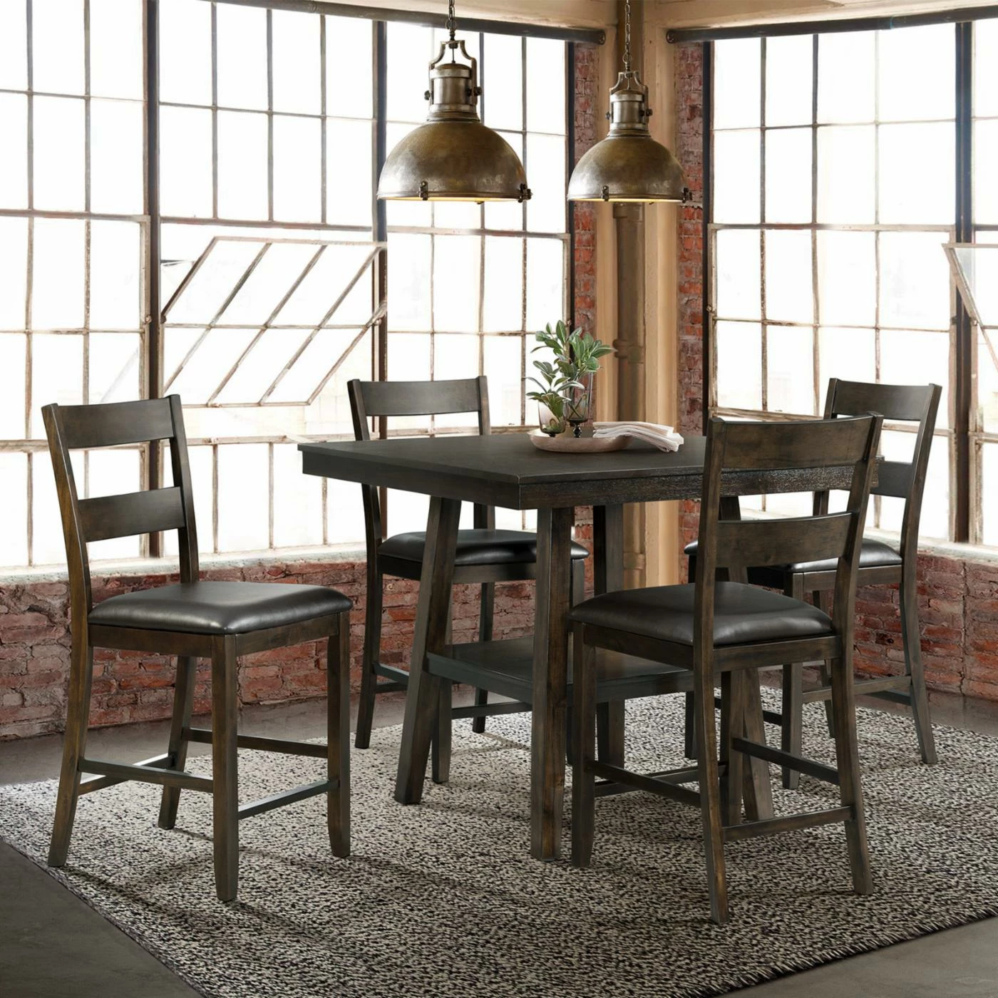 Buy 😍 Square Picket House Furnishings Reid 5 Piece Counter Height Dining Set 🔥 4 Buy 😍 Square Picket House Furnishings Reid 5 Piece Counter Height Dining Set 🔥 - Image 2
