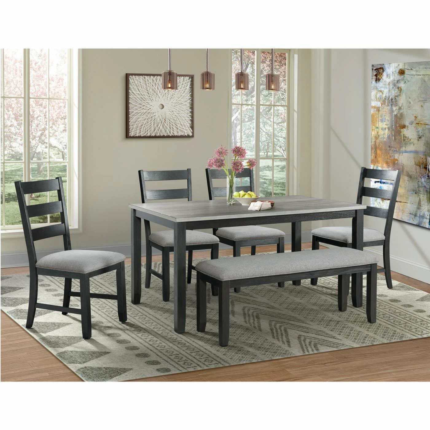 Brand new โค๏ธ Rectangle Picket House Furnishings Kona 6 Piece Dining Table Set ๐ 4 Brand new โค๏ธ Rectangle Picket House Furnishings Kona 6 Piece Dining Table Set ๐ - Image 2