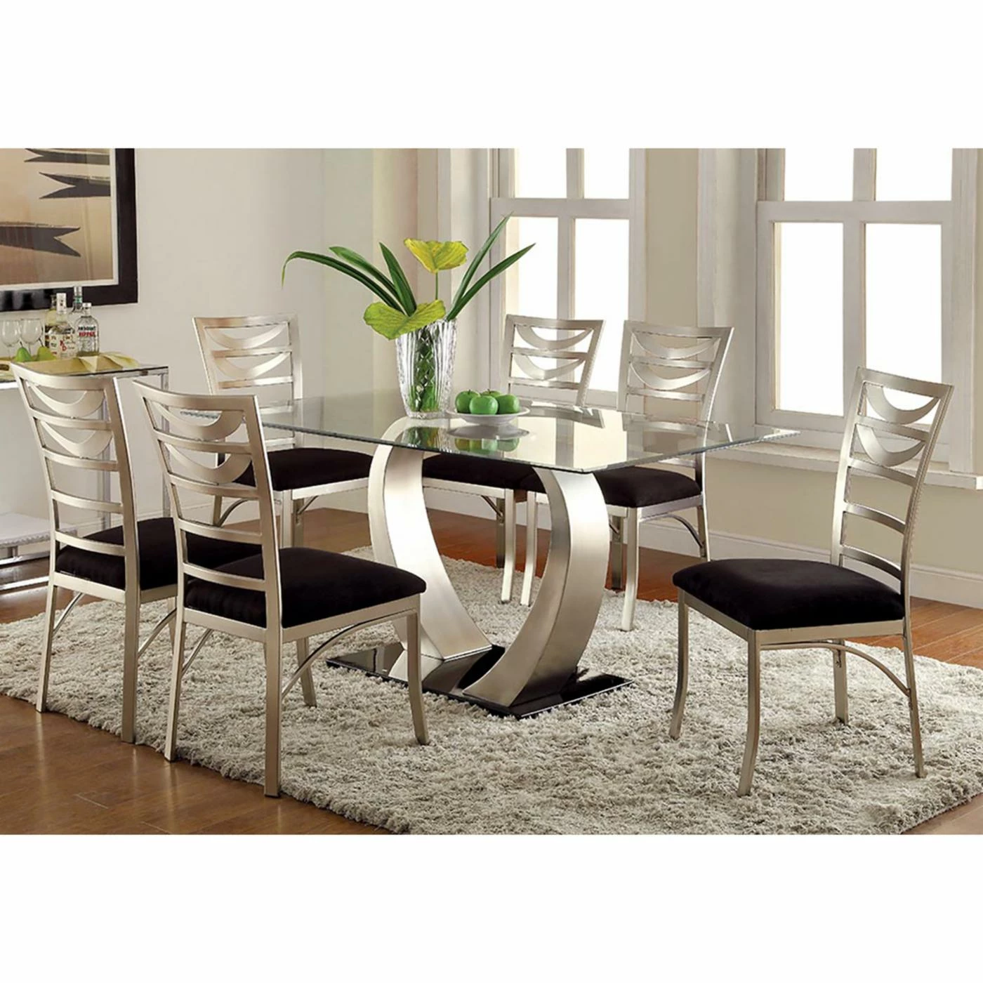 Hot Sale 🤩 Rectangle Furniture Of America Vansant 7 Piece Dining Table Set With Ladder Back Chairs 🛒 4 Hot Sale 🤩 Rectangle Furniture Of America Vansant 7 Piece Dining Table Set With Ladder Back Chairs 🛒 - Image 2