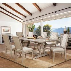 Coupon ⭐ Rectangle Furniture Of America Schuster 7 Piece Dining Table Set 😀 -Kitchen Sales Store inuseENLB4957