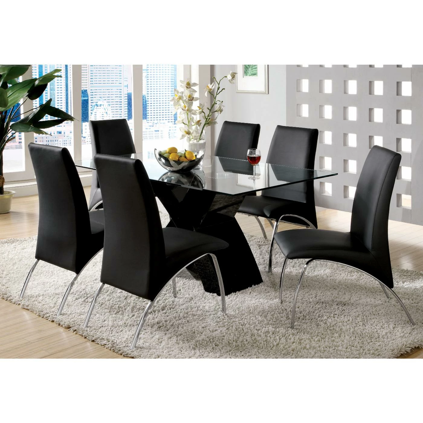 Discount ✔️ Rectangle Furniture Of America Lochlon Contemporary Dining Set ⌛ 4 Discount ✔️ Rectangle Furniture Of America Lochlon Contemporary Dining Set ⌛ - Image 2