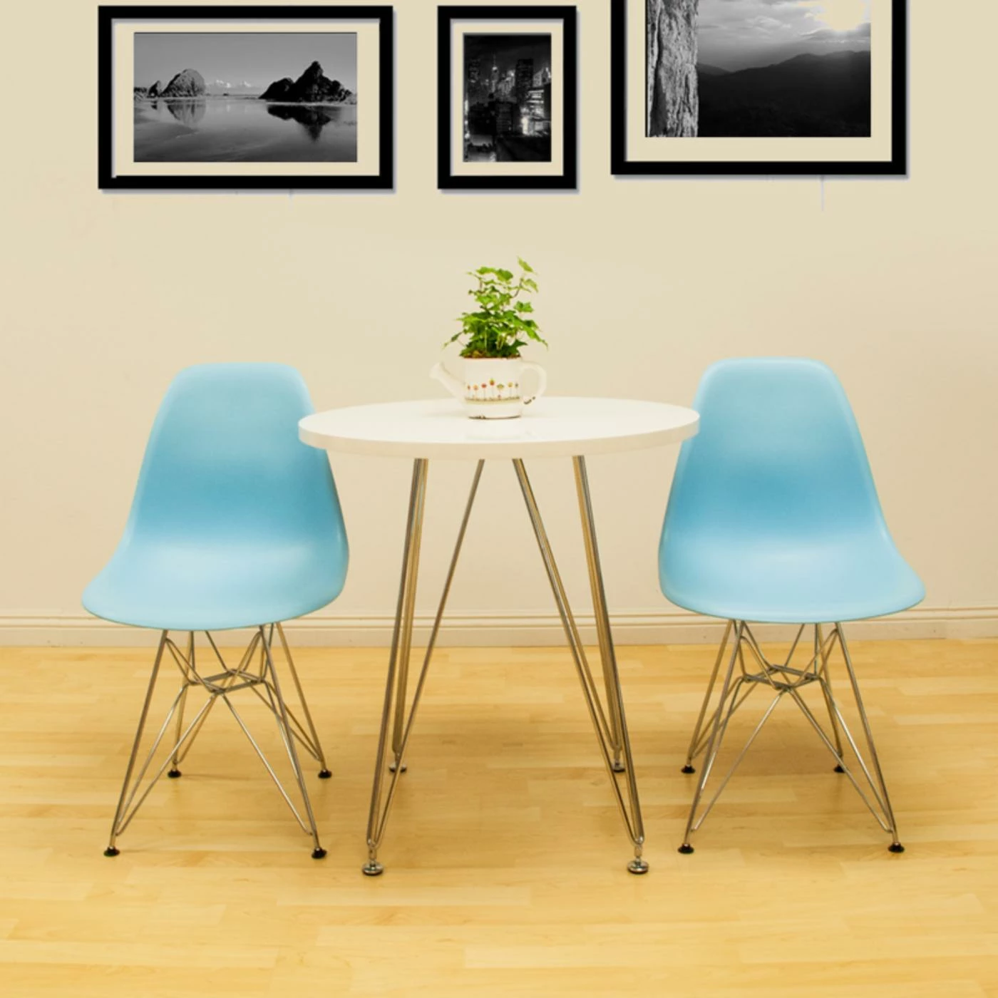 Wholesale 🔥 Round Mod Made Paris Tower 3-Piece Dining Set 🤩 4 Wholesale 🔥 Round Mod Made Paris Tower 3-Piece Dining Set 🤩 - Image 2