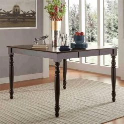 Buy 🎉 Square HumbleNest Homestead Distressed Two Tone 5 Piece Counter Height Dining Set With Extension Leaf 🎁 -Kitchen Sales Store inuseHME3140