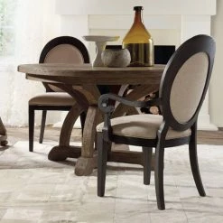New 🔥 Hooker Furniture Corsica 5 Piece Round Dining Tables Set With Round Back Chairs 👏 -Kitchen Sales Store inuseHOOK4411