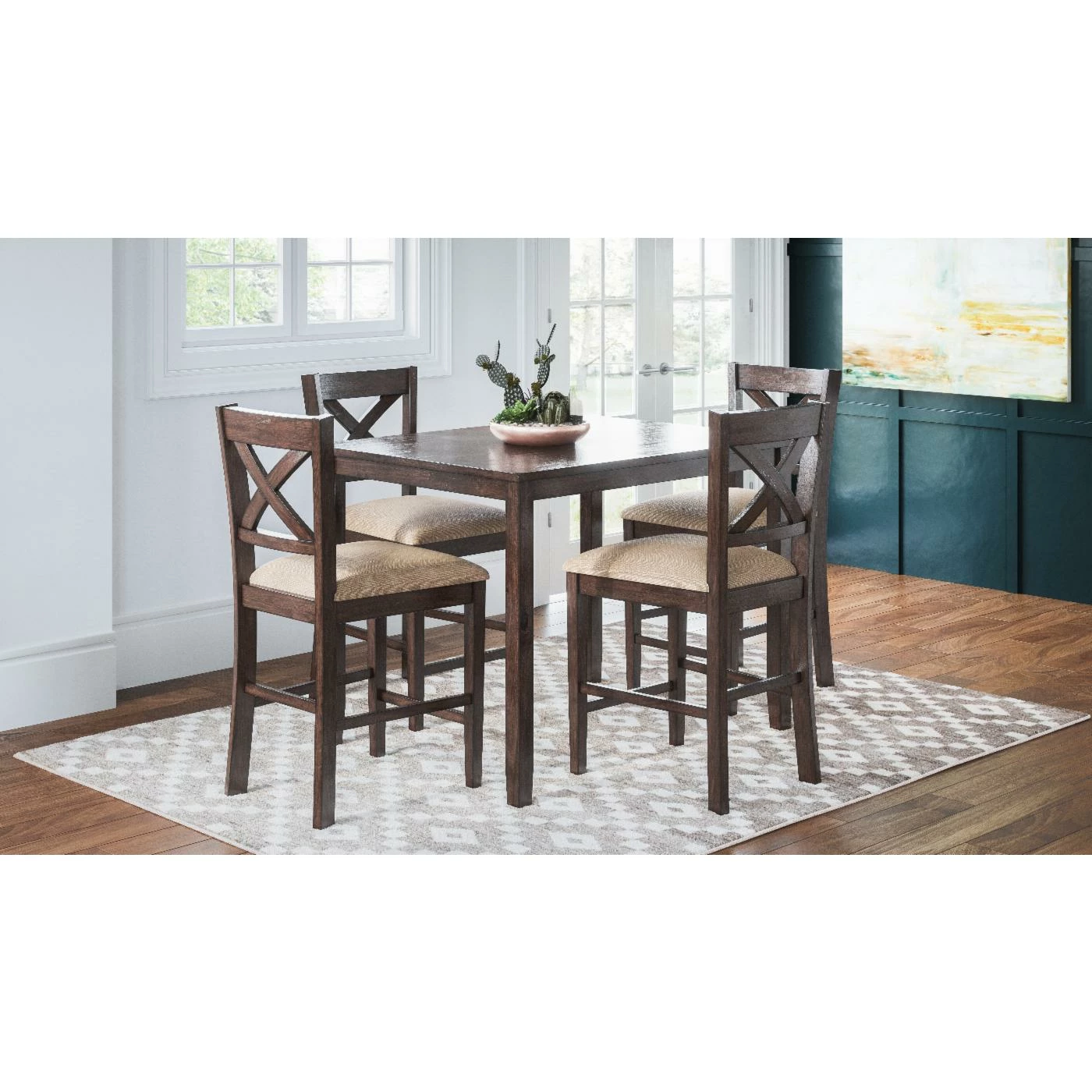 Top 10 ๐ Rectangle Jofran Walnut Creek 5 Piece Counter Height Dining Set โ 4 Top 10 ๐ Rectangle Jofran Walnut Creek 5 Piece Counter Height Dining Set โ - Image 2