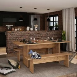 Coupon 🔔 Rectangle Manhattan Comfort Nomad 3 Piece Country Dining Table Set 🔔 -Kitchen Sales Store inuseMANH1391