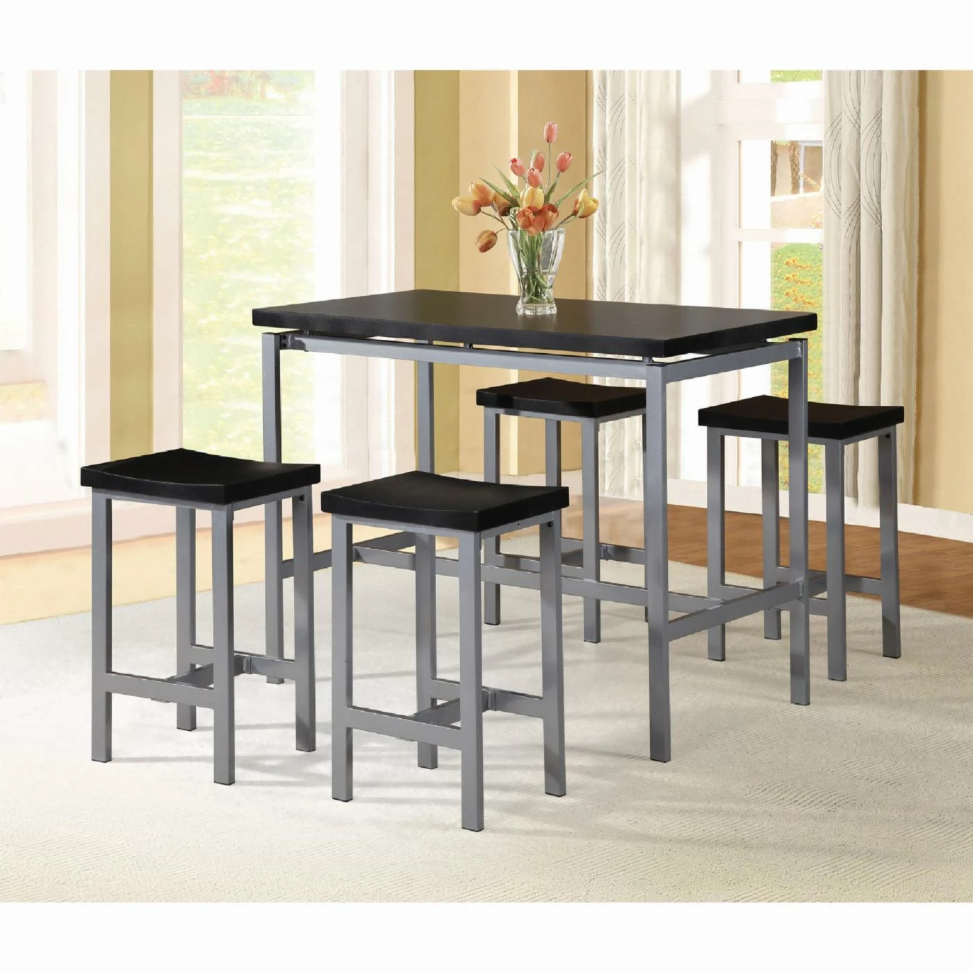 Wholesale 😀 Rectangle Milton Greens Stars Aaron 5 Piece Counter Height Dining Set 🥰 4 Wholesale 😀 Rectangle Milton Greens Stars Aaron 5 Piece Counter Height Dining Set 🥰 - Image 2