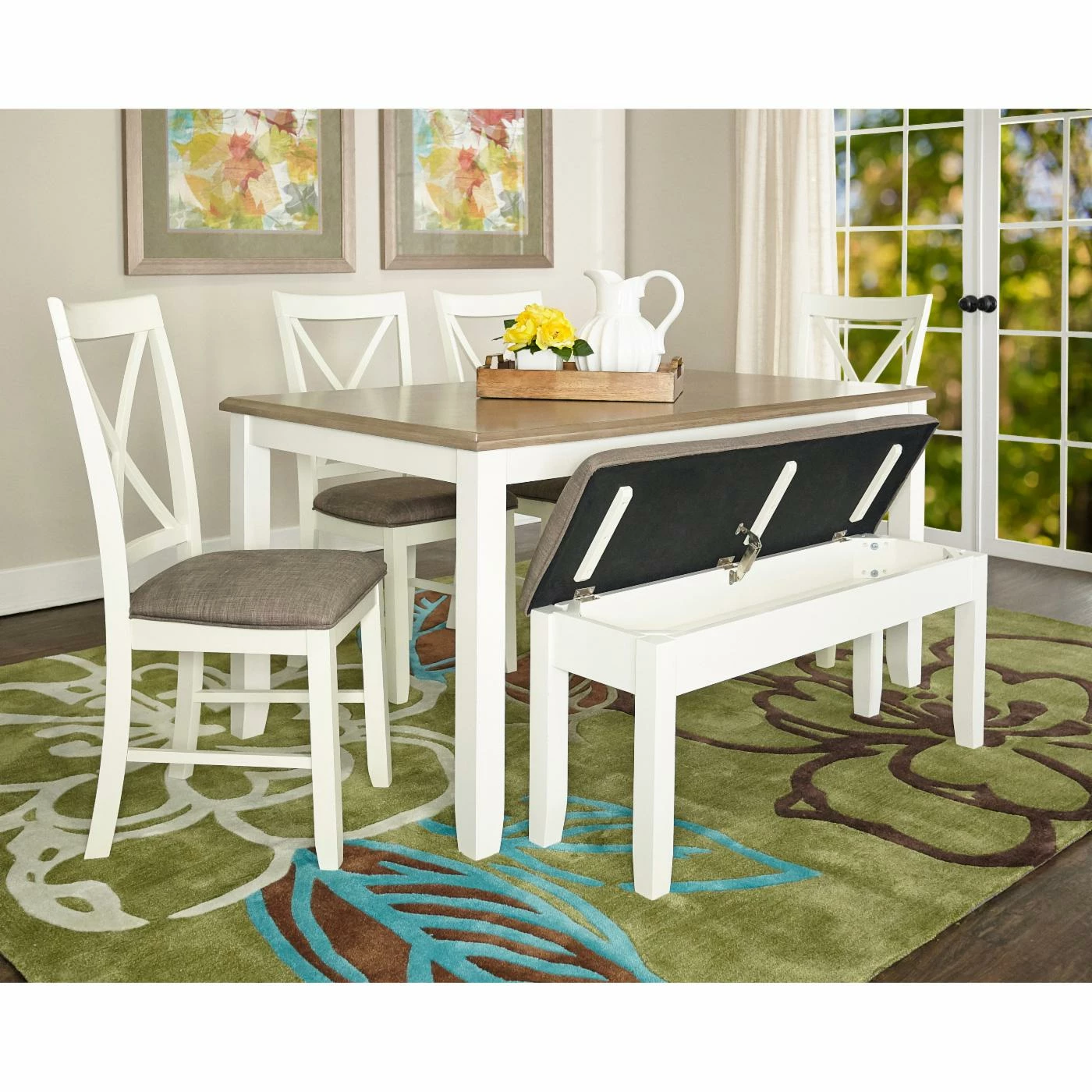 Cheap 👍 Rectangle Powell Jane 6 Piece Dining Set 🛒 4 Cheap 👍 Rectangle Powell Jane 6 Piece Dining Set 🛒 - Image 2