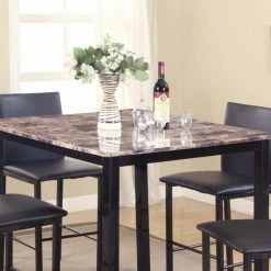 Deals ⌛ Square Roundhill Furniture Citico 5 Piece Counter Height Dinette Set ⭐ -Kitchen Sales Store inuseROUN122